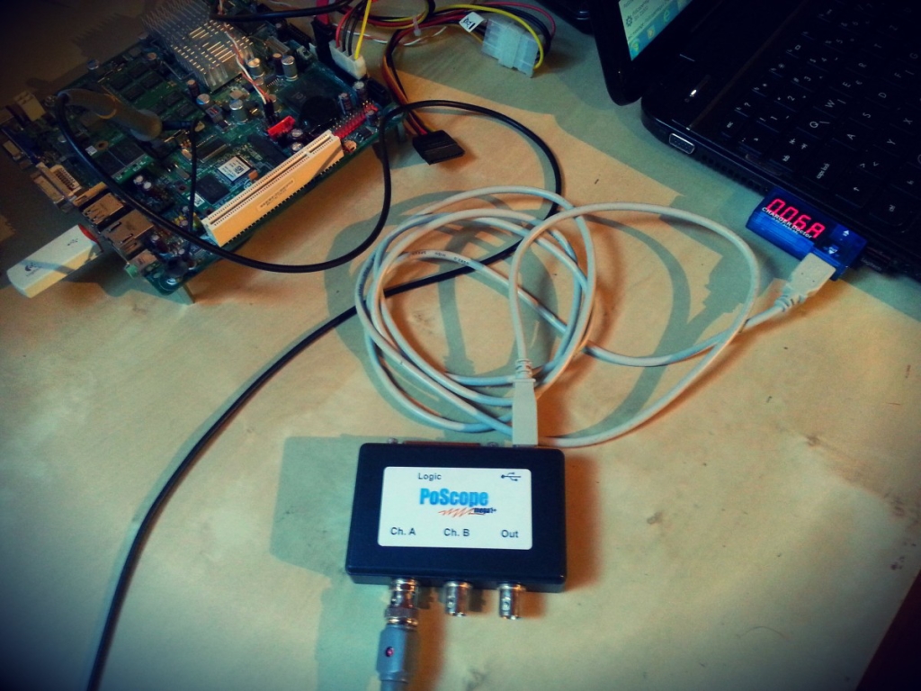 Lowest power consumption USB oscilloscope - the measurement