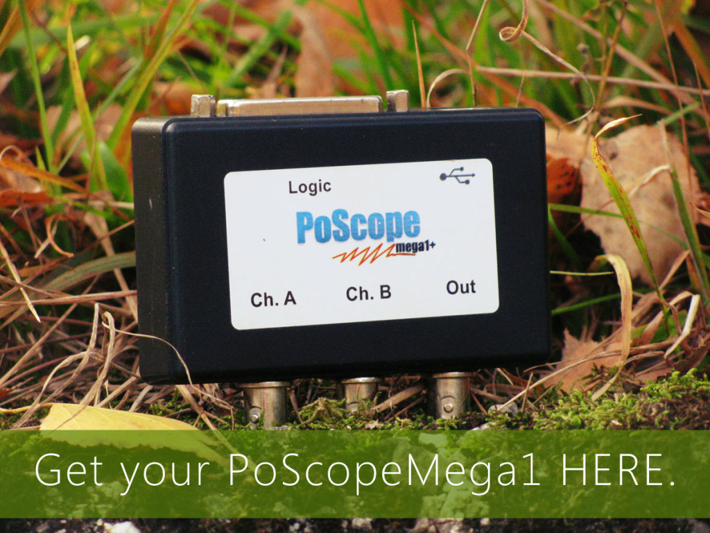 PoScopeMega1 lowest power USB osciloscope on the market
