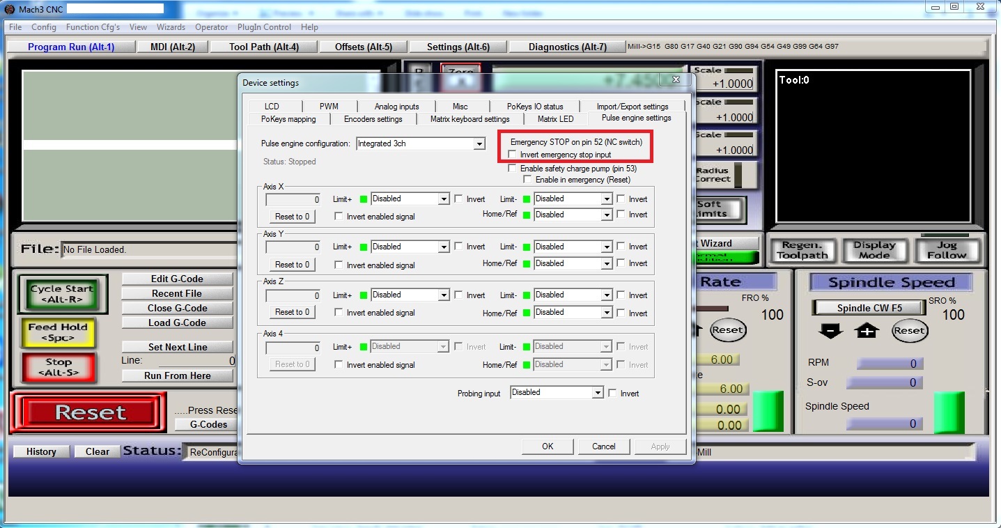 Mac3 CNC расположение листа