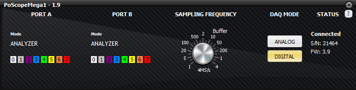 Logic analyzer sampling frequency goes up to 4MHz