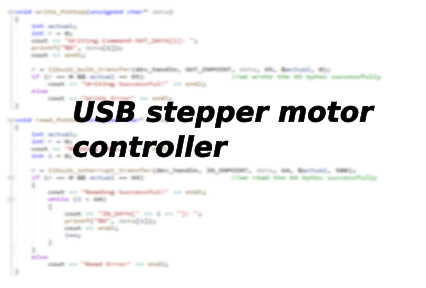 USB stepper motor controller