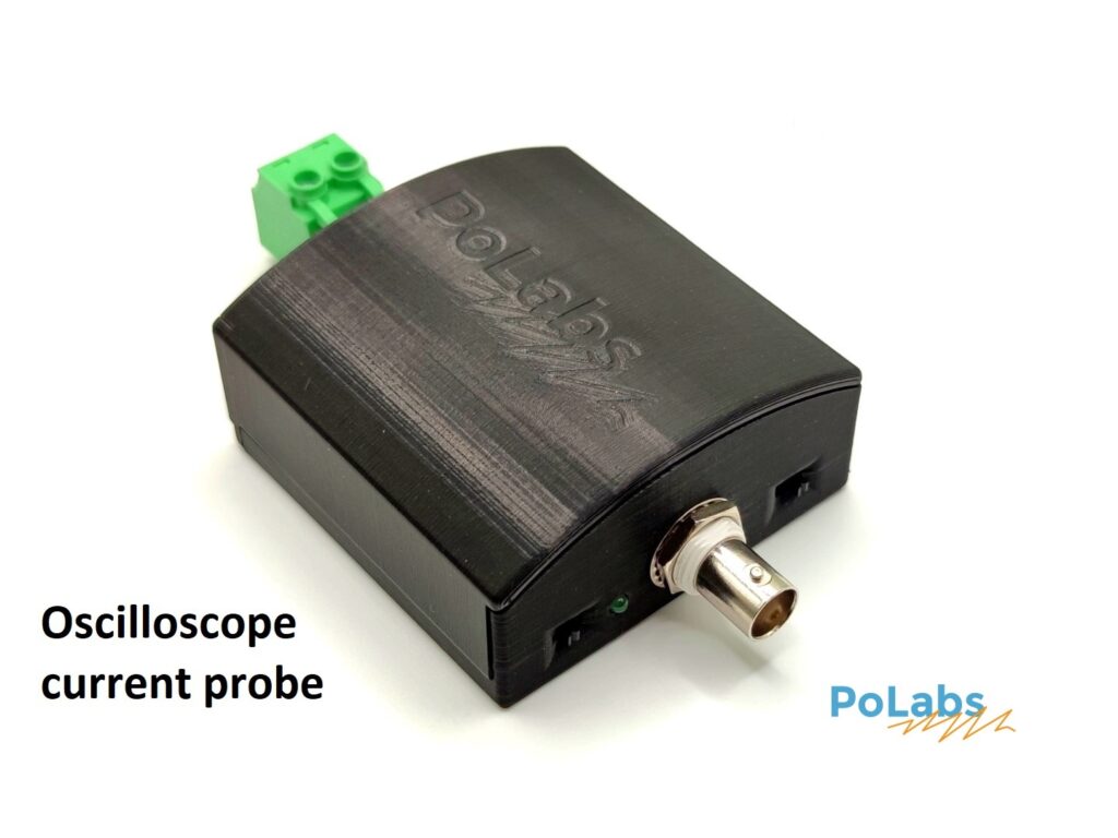 Oscilloscope current probe - CurrentSens - for curent measurement with oscilloscope. High performance probe with input connector for current and BNC connector.