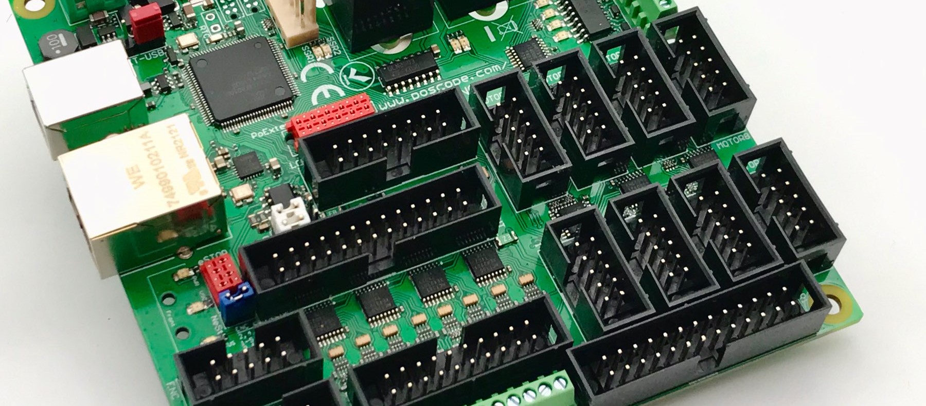 PoKeys57CNC USB and ETHERNET motion controller with IDC connectors for peripheral devices