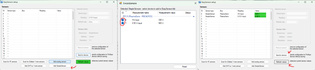 Torch height control test with PoKeys software